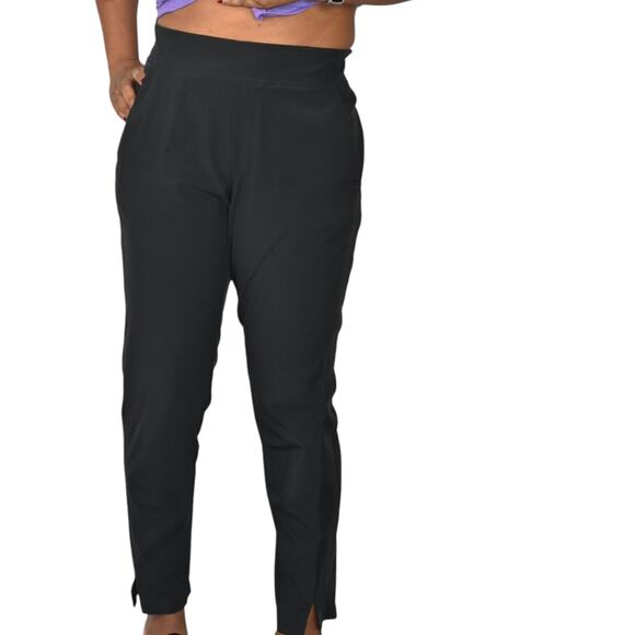 Athleta Brooklyn Ankle Pant Black Taper Mid Rise Stretch Pocket Casual Pull On 4 - Picture 1 of 14